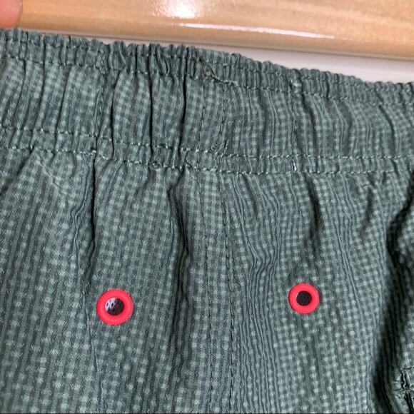 NEW Solid & Striped The Long Classic Swim Trunks (Sz L) Olive Seersucker - Picture 8 of 12